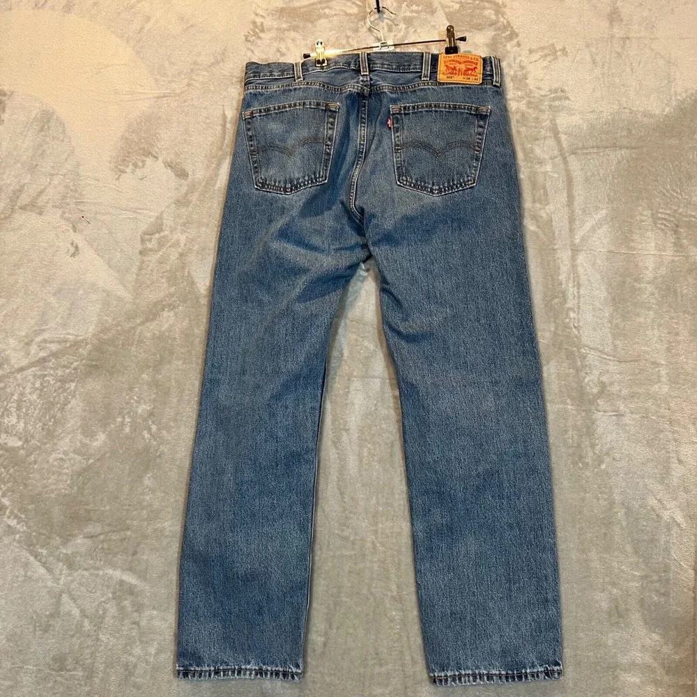 Levis 505 Jeans Mens 38x32(29) Medium Wash Regular Fit Straight Leg‎ Causal Work